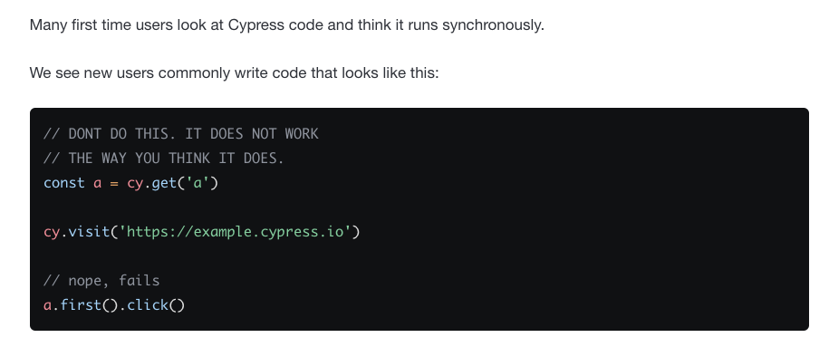 Selecting Elements in Cypress